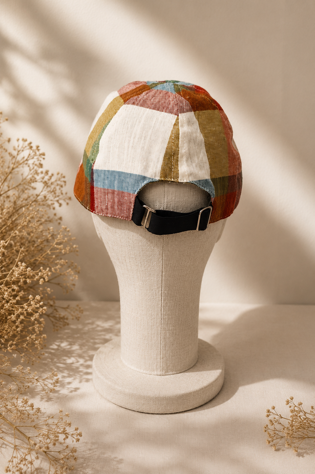 Casquette baseball madras réglable