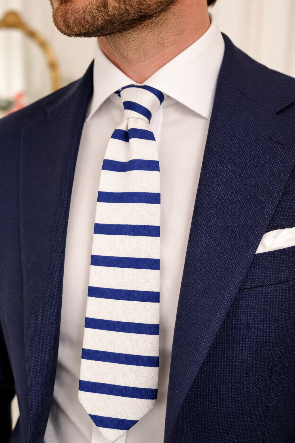 CRAVATE jersey de coton marinière