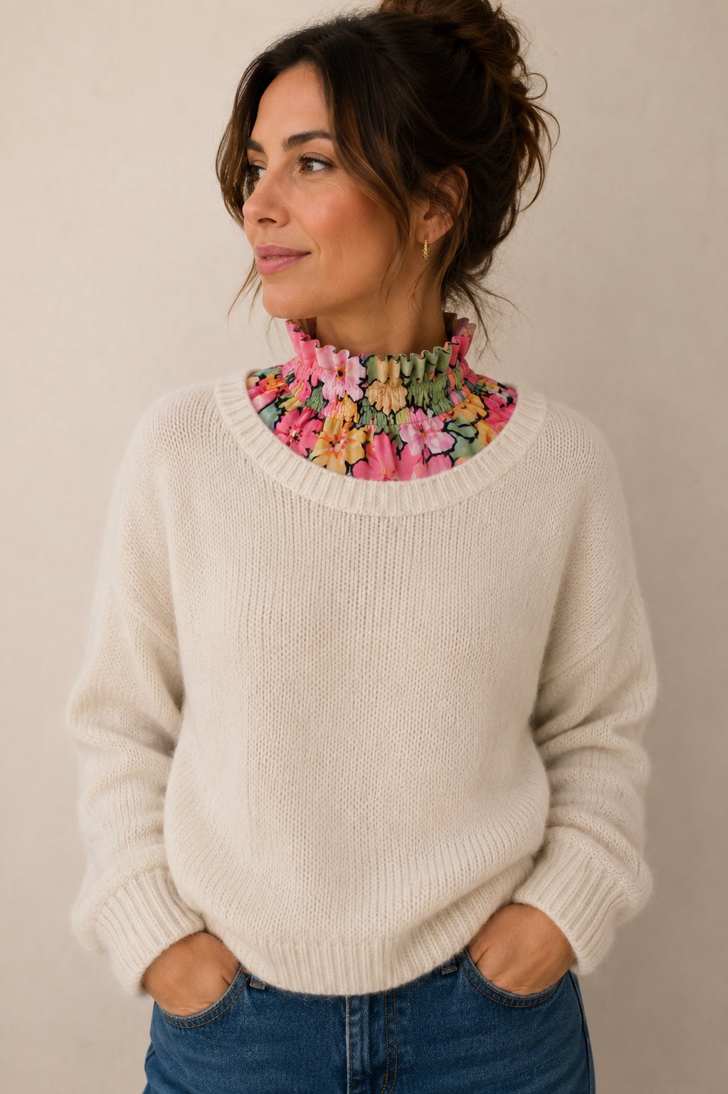 Col amovible floral