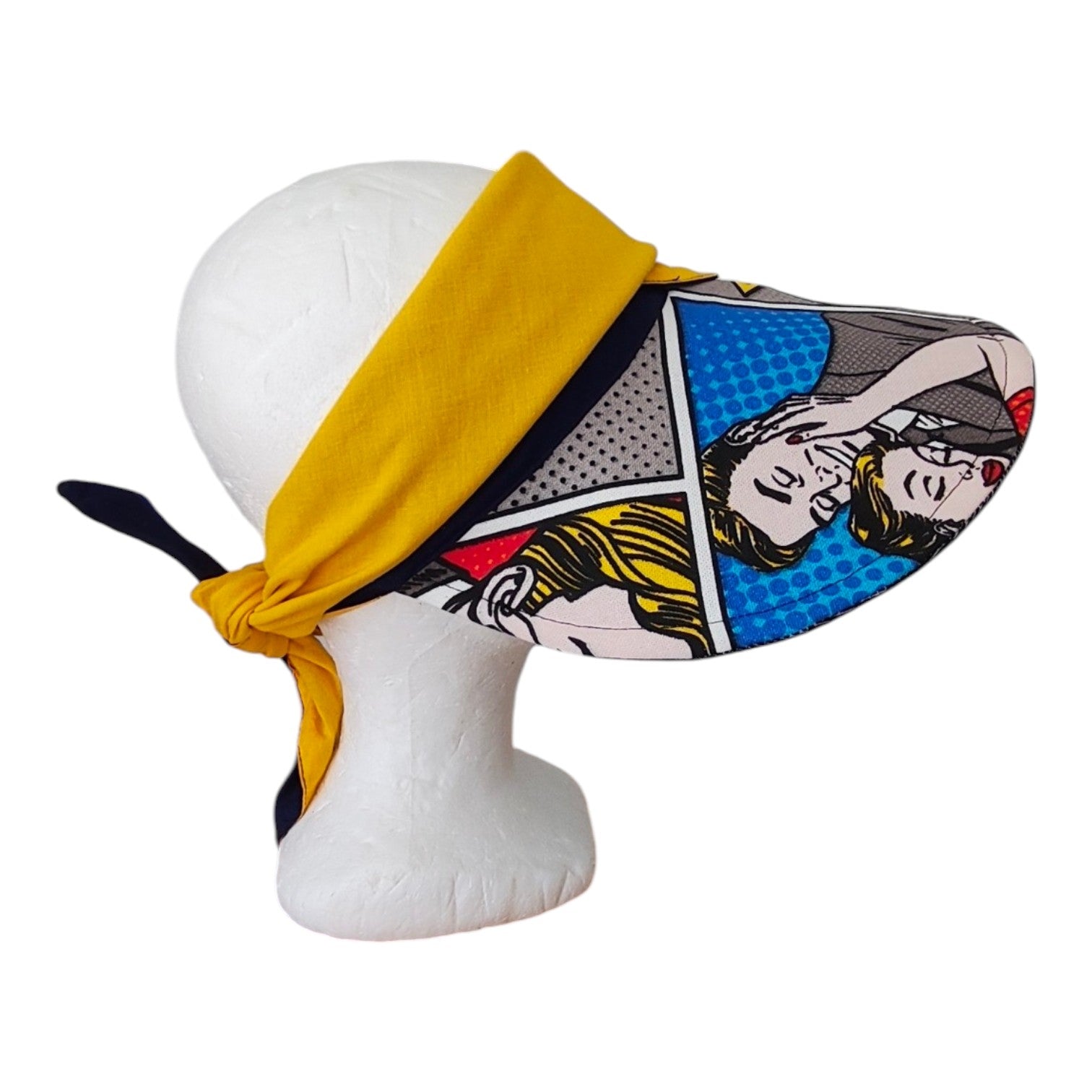 Visière pop art jean