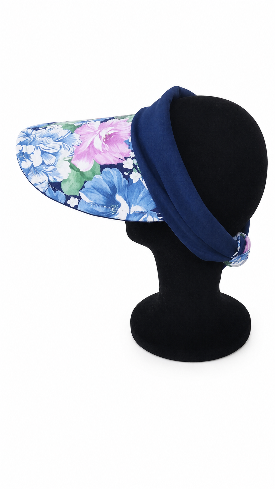 PRÉCOMMANDE visière fleurs bleues violine