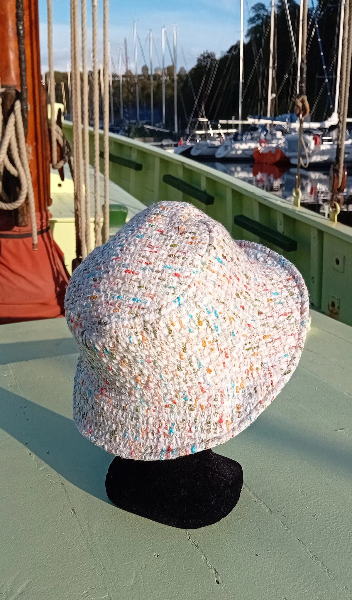 Bob Tweed Moucheté Multicolore t57 Chapeau Français Fait Main Élégant