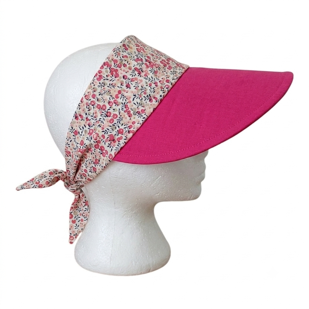 VISIÈRE groseilles roses esprit liberty